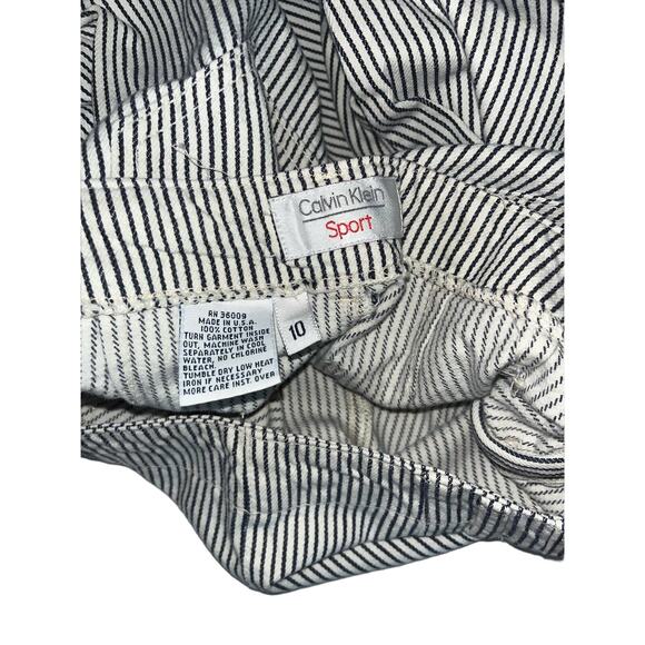 VTG '80's Calvin Klein Sport Size 10 Striped High Waist Pants - Picture 4 of 4